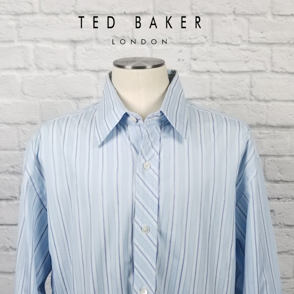Ted Baker Button Front Dress Shirt Sz 5